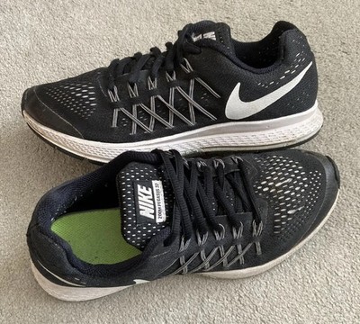 Nike Air Zoom Pegasus 32 Turnschuhe Schuhe Schwarz Herren Ältere Jungen Größe 5,5 EU 38,5
