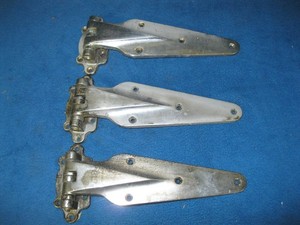 Three heavy-duty Kason #1055 forged brass hinges