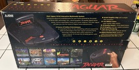 ATARI - JAGUAR CONSOLE In Box COMPLETE w/2 Controllers GAME Manual TESTED 64-Bit