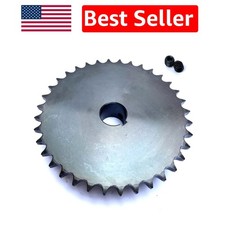 High-Strength 36 Tooth 1'' Bore Roller Chain Sprocket - AISI 1045 Steel, Durable