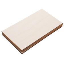 10Pcs Unfinished Poplar Plywood Boards Beige Flat Wood Panel for Craft Projects