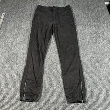 American Eagle Jogger Pants Womens 10 Black Excellent Stretch Ankle Zip Cargo