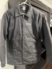 Vintage Sears Logo Quilted Work Coat Jacket Full Zip Made In USA w/ Bonus Hat