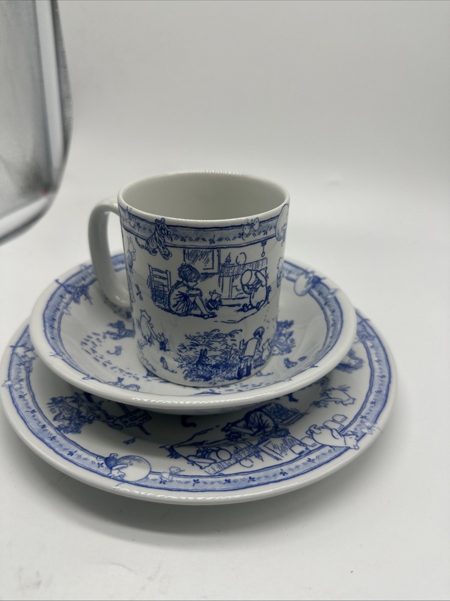 spodeスポード⭐︎クラシックpoohマグ&プレート プーさん　ディズニー Spode Disney Classic Discovery Pooh 2003 Children's 3-Piece Set