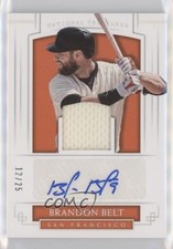 2018 Panini National Treasures Holo Silver 12/25 Brandon Belt #MST-BR Auto ht1