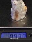 Vtg Bone China Miniature Cat Figurine orange-White Longhair styleTaiwan Sticker  — photo 6