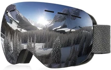 Ski Snowboard Goggles Silver Lens S3 UV400 Anti-Fog Snow Goggles 10% VLT