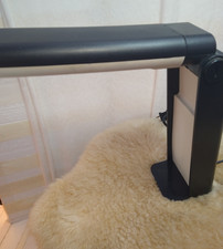 DESK LAMP 1980'S MINIMALIST FOLDING SPACE SAVING DESK TABLE LAMP w3870-GOOD COND