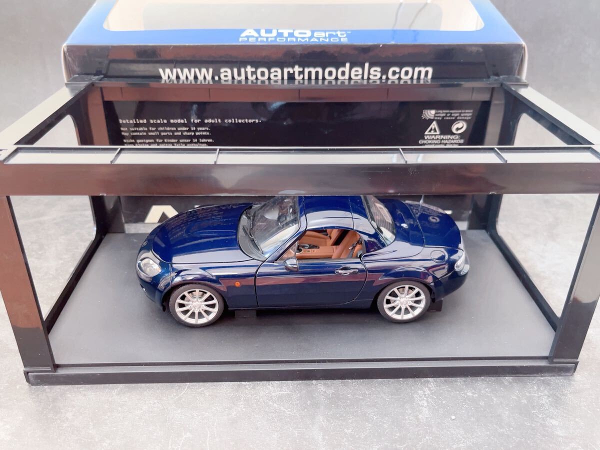 AUTOart 1/18 MAZDA MX-5 Roadster Retractable Roof Stormy Blue Used