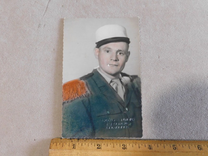 1948 FRENCH Legionnaire Photo SIDI BEL ABBES Uniform Kepi Original!