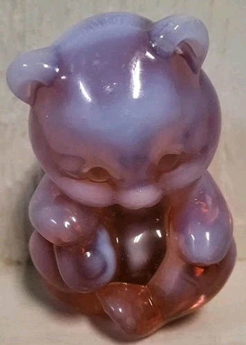 Vintage Fenton Opalescent Bear Figurine Unusual READ DESCRIPTION