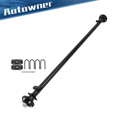 3.5k Trailer Axle 3500lbs 5 lug 85'' HF 70'' Spring Center 5 on 4.5'' w/ U Bolt Kit