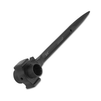 Lichamp Spud Ratchet Wrench with Hammer Head, 3/4'' x 7/8'' Dual End Black 