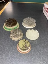Vintage Lot of 5 Spike Nail Flower Frogs Metal & Plastic Flower Arranging