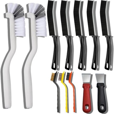12Pcs Crevice Brushes for Cleaning Crevice Cleaning Brush Set Hard Bristle