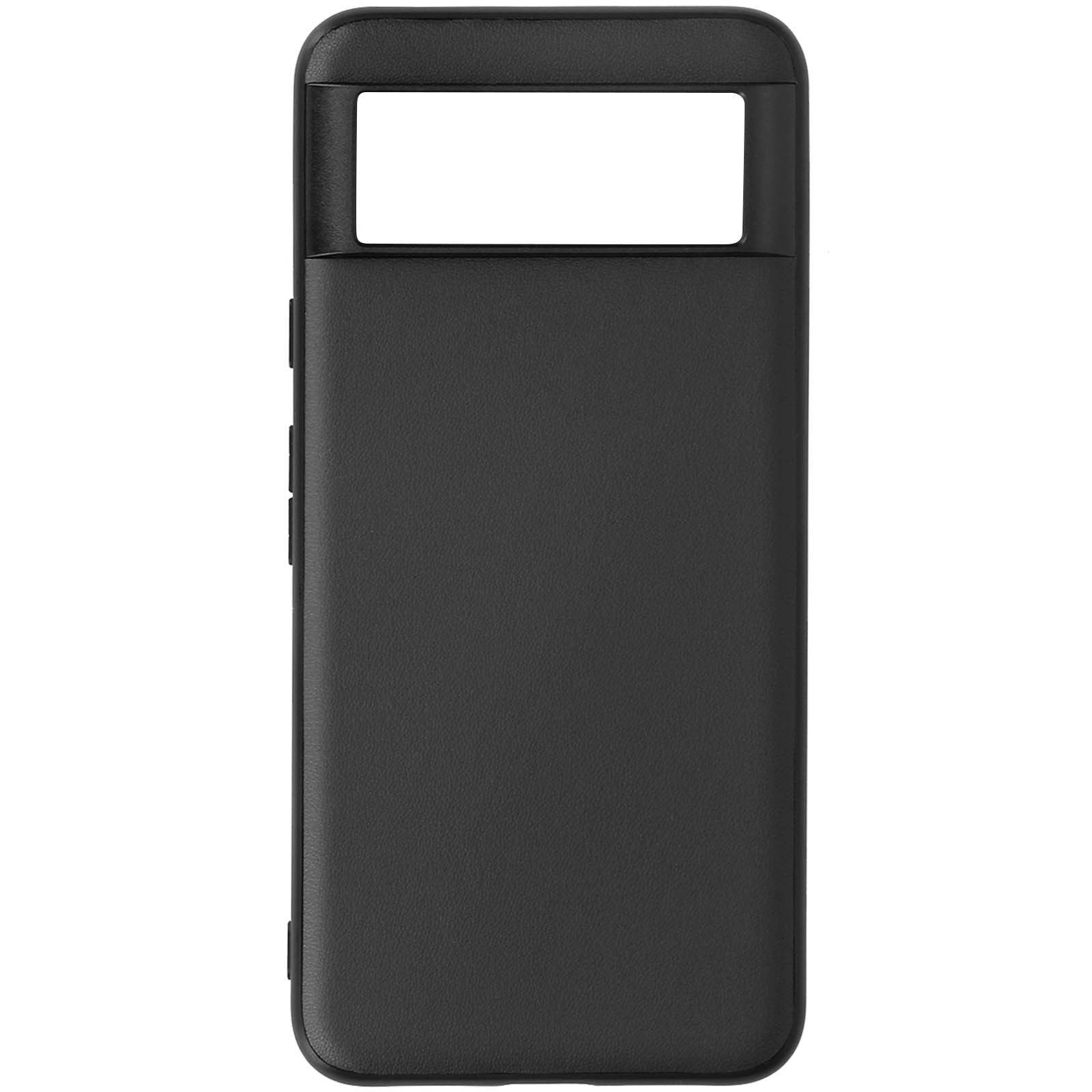 Housse en cuir véritable pour Google Pixel 8 : étui ultra fin noir élégant