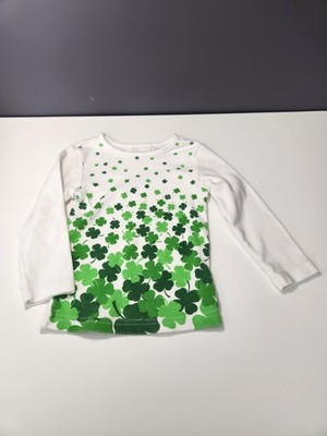 Miniwear Toddler Girl's Long-sleeved Shamrock Shirt St. Patrick's Day Size 24 Mo