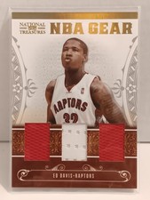 2011 Playoff National Treasures NBA Gear Materials Trios #32 Ed Davis 71/99