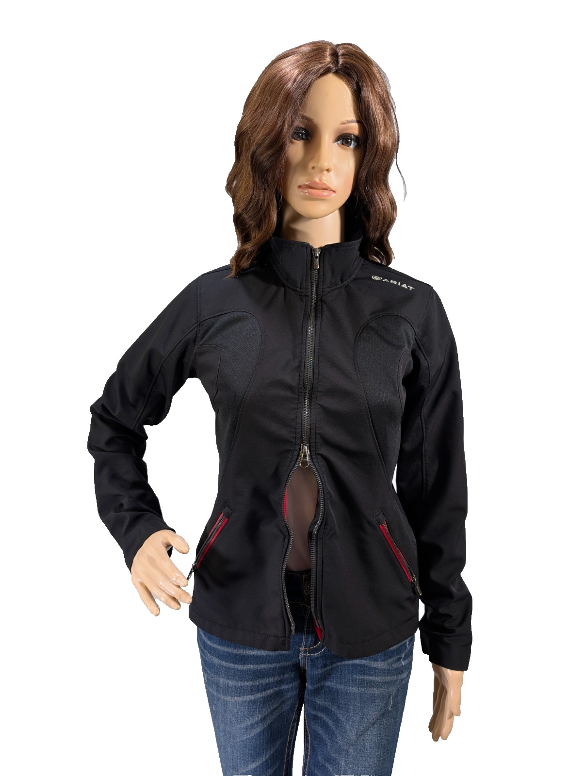 Ariat Full Zip Softshell Jacket Black Women's Siz… - image 4
