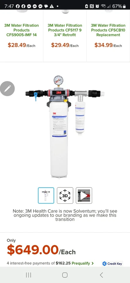 Sistema de filtración de agua de alto flujo Foto 2 de 4