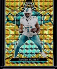 2024 Panini Mosaic #136 Raheem Mostert Mosaic Reactive Yellow