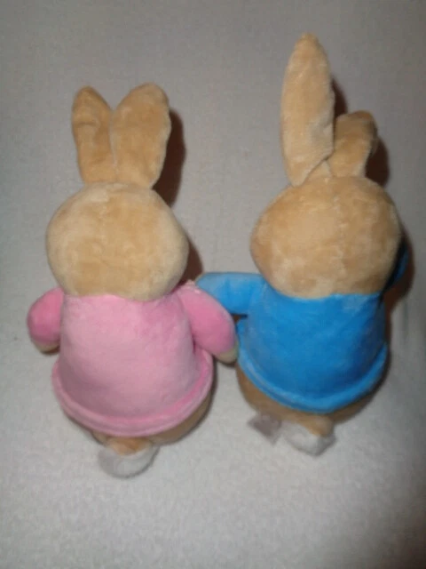 Peter Rabbit blue & Flopsy Bunny pink plush 2017 Kids Preferred Beatrix Potter - Image 2 of 4