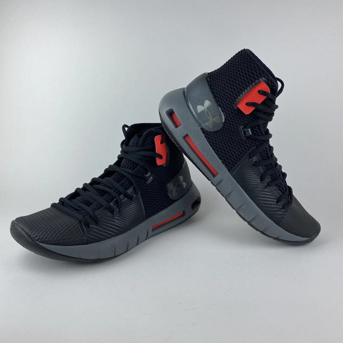 Grey under armour shoes high tops Clearance