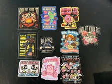 Kinda Fit Kinda Fat Sticker Collection of 10 different, NEW