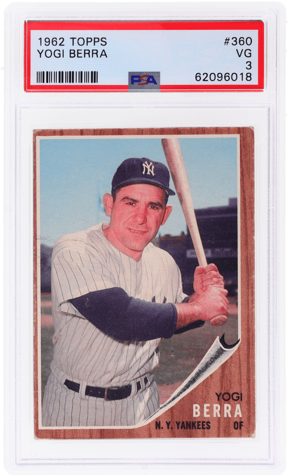 1962 Topps Yogi Berra #360 PSA 3