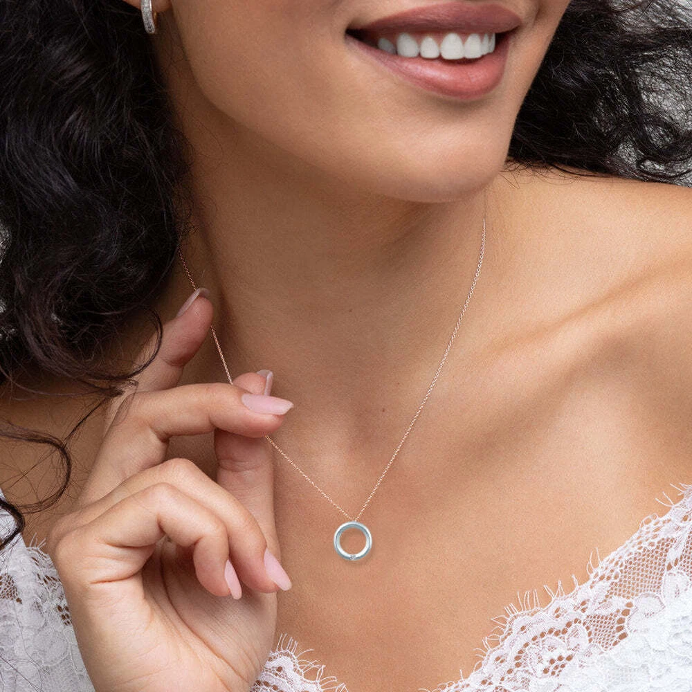 Circle of love diamond best sale necklace
