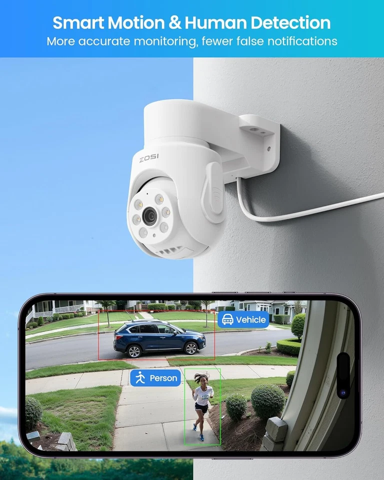 ZOSI 5MP WIFI Überwachungskamera Set Außen 8CH 1TB Monitor WiFi 6 PTZ IP Kameras - Bild 4 von 4