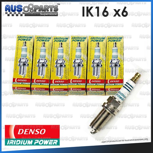 6x Denso IRIDIUM Spark Plugs IK16 for '98'03 Holden Rodeo TF 3.2L V6