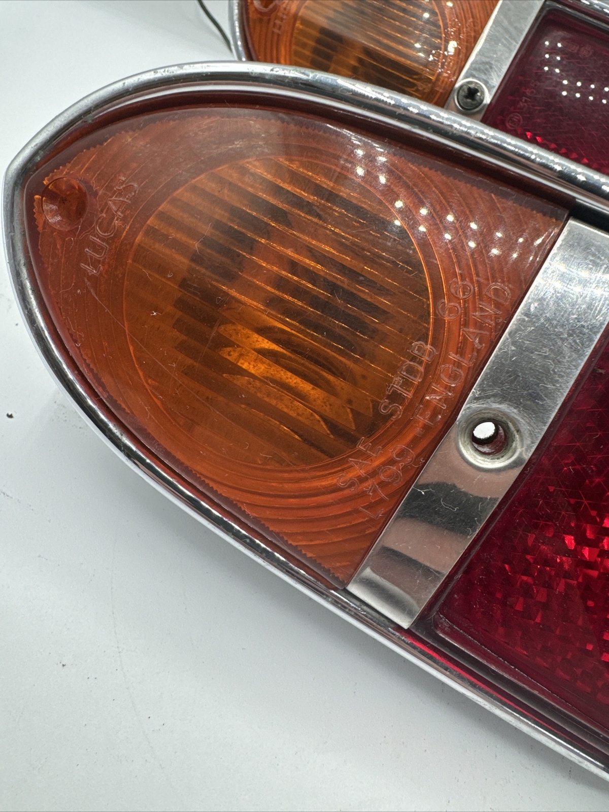 Triumph Tr5 And Aston Martin,Original Lucas  Rear Lamp Lenses, And Housing L799.