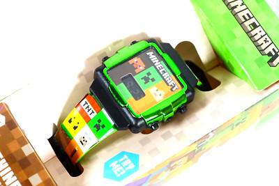 Minecraft Digital Watch Flashing LCD Bezel Collectable Wristwatch Accutime