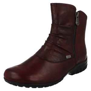 red rieker ankle boots