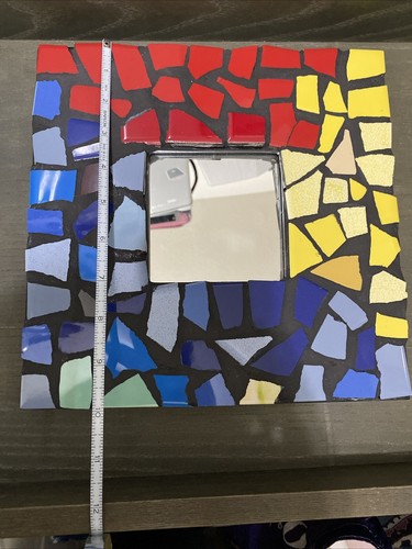 Cut Glass MALMA Southwest Decor Square Vintage IKEA Accent Mirror 10”x 10” - Picture 2 of 13