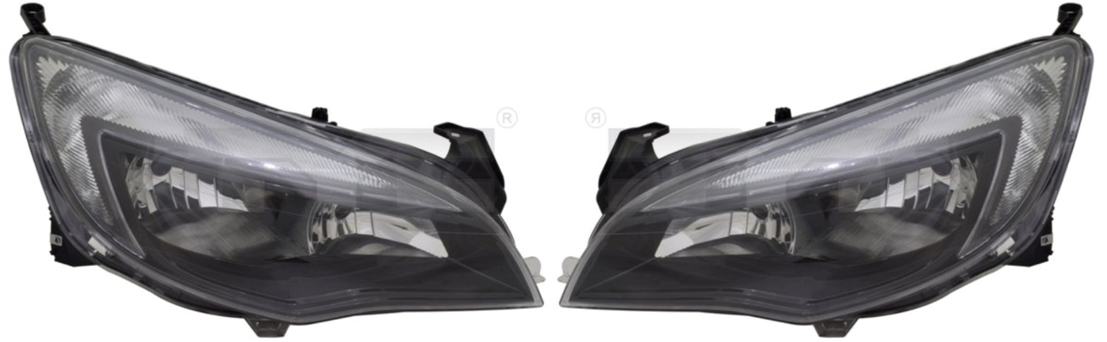Phare avant Opel Astra J phase 2 optiques gauche et droite H7 avec moteur de réglage électrique