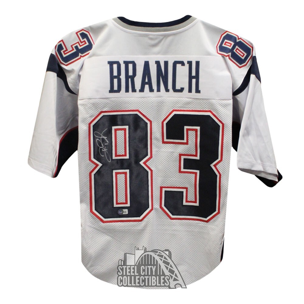 Deion Branch Autographed Signed New England Custom White Football Jersey - BAS 