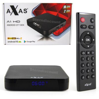 Axas A1 HD Android 10 IPTV Box 4K 2/16GB Streaming OTT Multimedia TV IP Player +