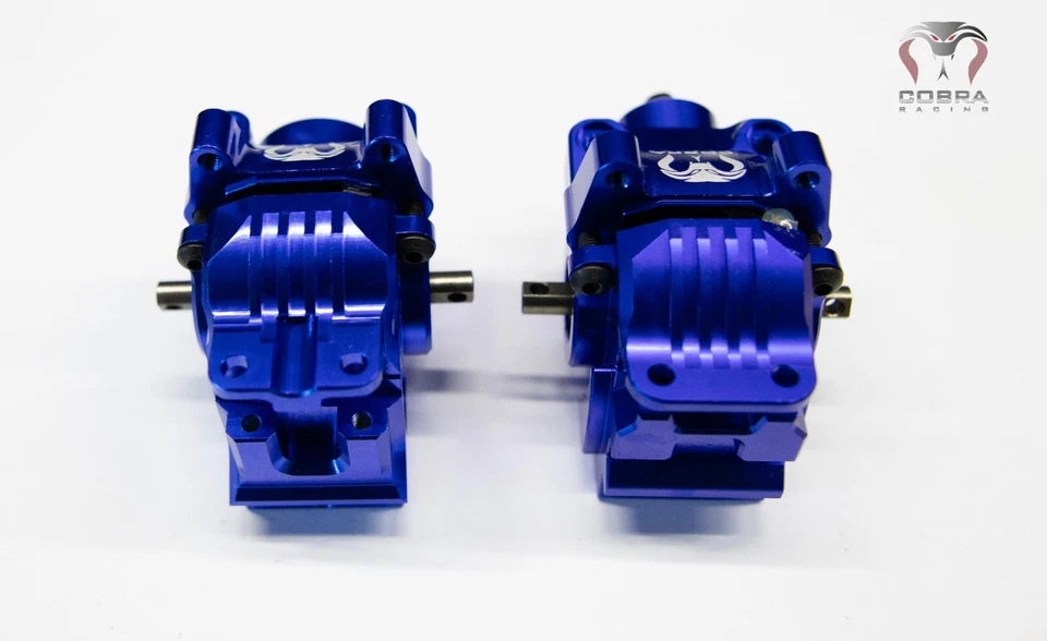 Aluminum Front + Rear Differentials COMPLETE for Traxxas Slash Rustler 4x4 BLUE - Image 4 of 4