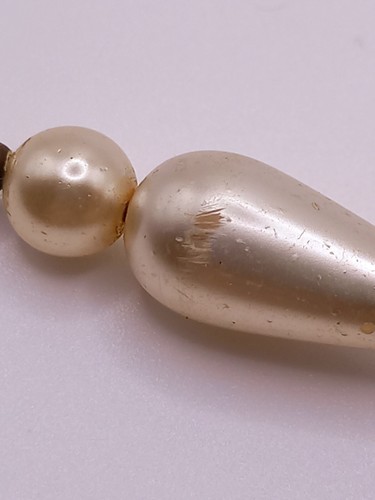Vintage Hatpin 1930s 1940s Faux Pearl Hat Pin Stickpin Brooch Retro Collection - Foto 5 di 9