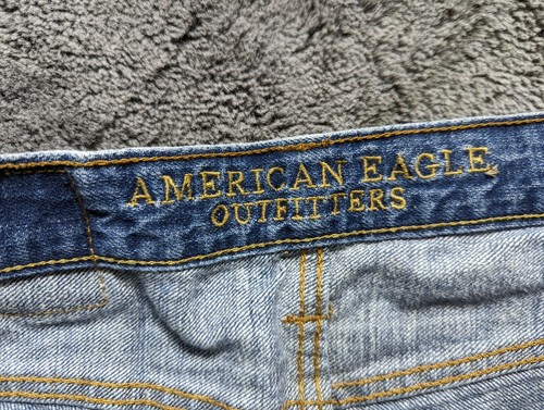 American Eagle Original Slim Straight Jeans Men's Size 26/28 Medium Wash - Picture 4 of 13