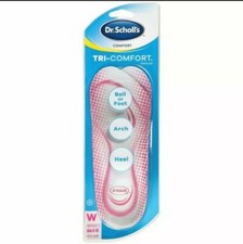 1 pair Dr. Scholl's Tri-Comfort Insoles Heel, Arch And Ball Of Foot size W 6-10