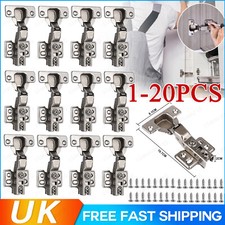 20X Soft Close Kitchen Cupboard Cabinet Door Hinges Slow Shut Full overlay 35mm
