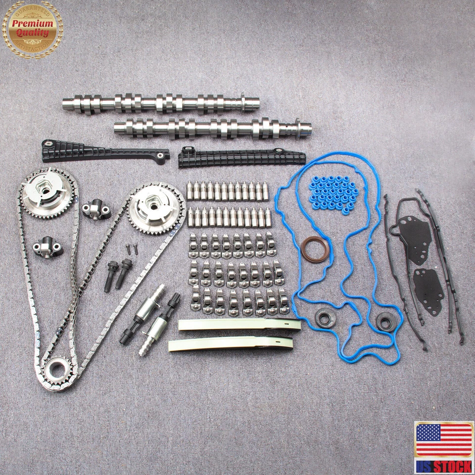 Camshafts Timing Chain Lifters Rocker Arms Fit 5.4L Triton 3V Ford F150 Lincoln - Image 3 of 4