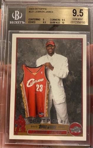 2003-04 Topps LeBron James Rookie #221 Cavs GEM MINT 9.5 BGS 10 Surface PSA