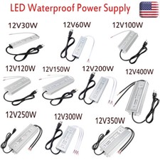 12V IP67 Power Supply Transformer LED Driver 30W-400W Adapter LED Light Outdoor