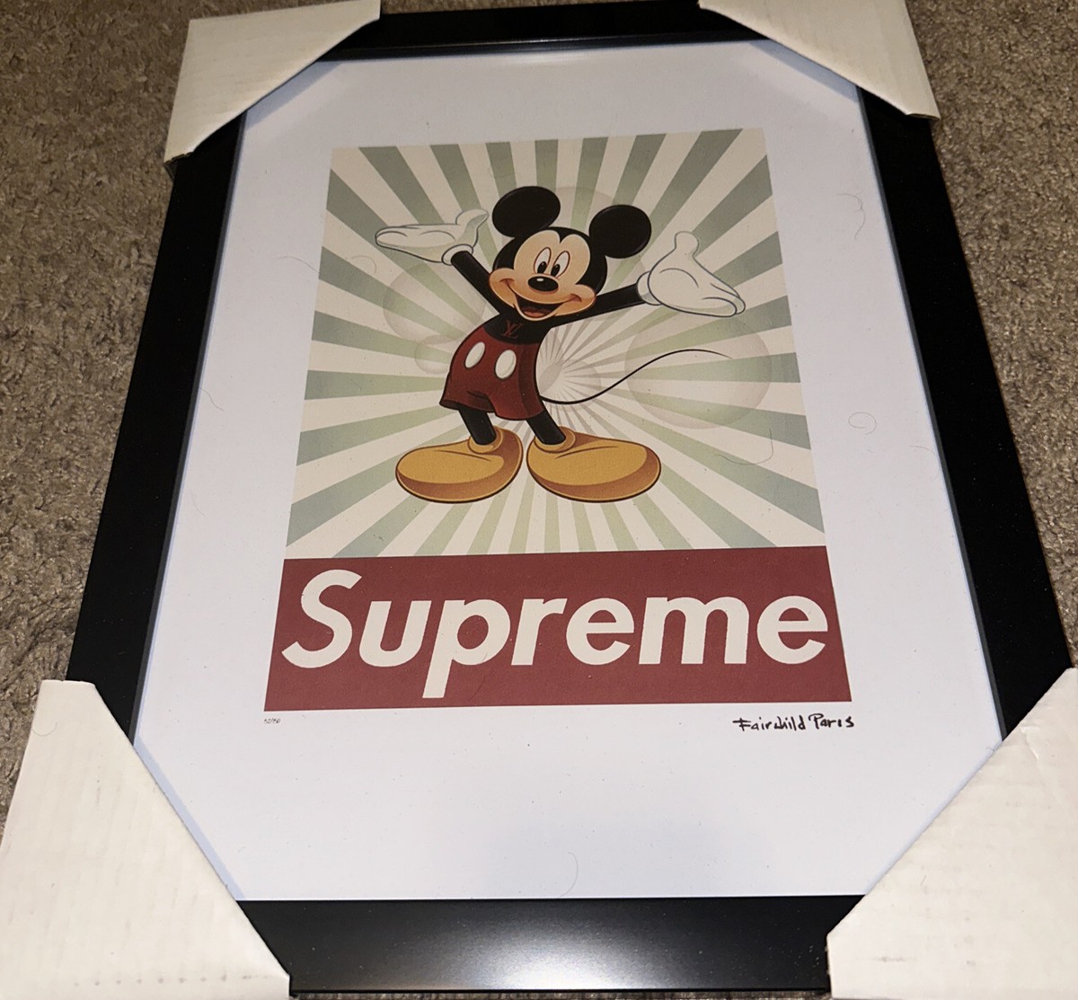 Fairchild Paris Supreme LV Mickey Mouse Wall Art Print. 52/150 | eBay