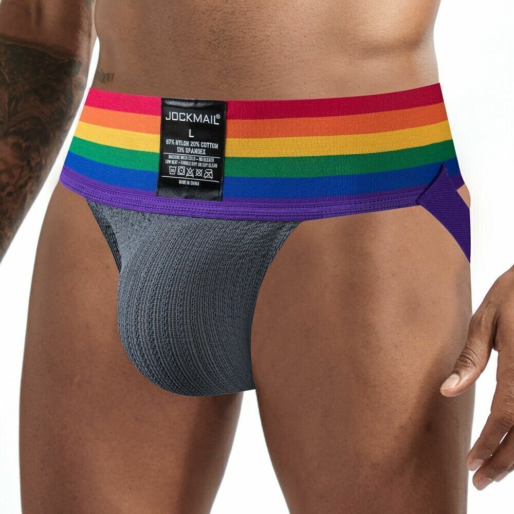 JOCKMAIL Men's Briefs Jockstrap – Rainbow Cotton, Sport-Unterwäsche Für Gym & Sport