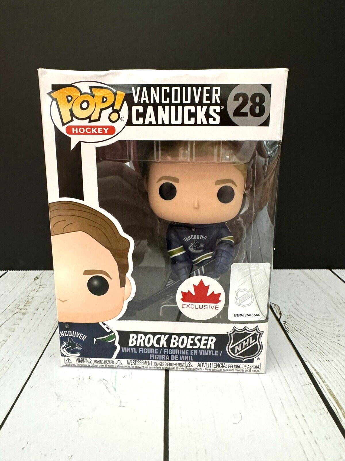 Sale Funko Pop Hockey Brock Boeser 28 Vancouver Canucks Vinyl Figure Canada Exclusive